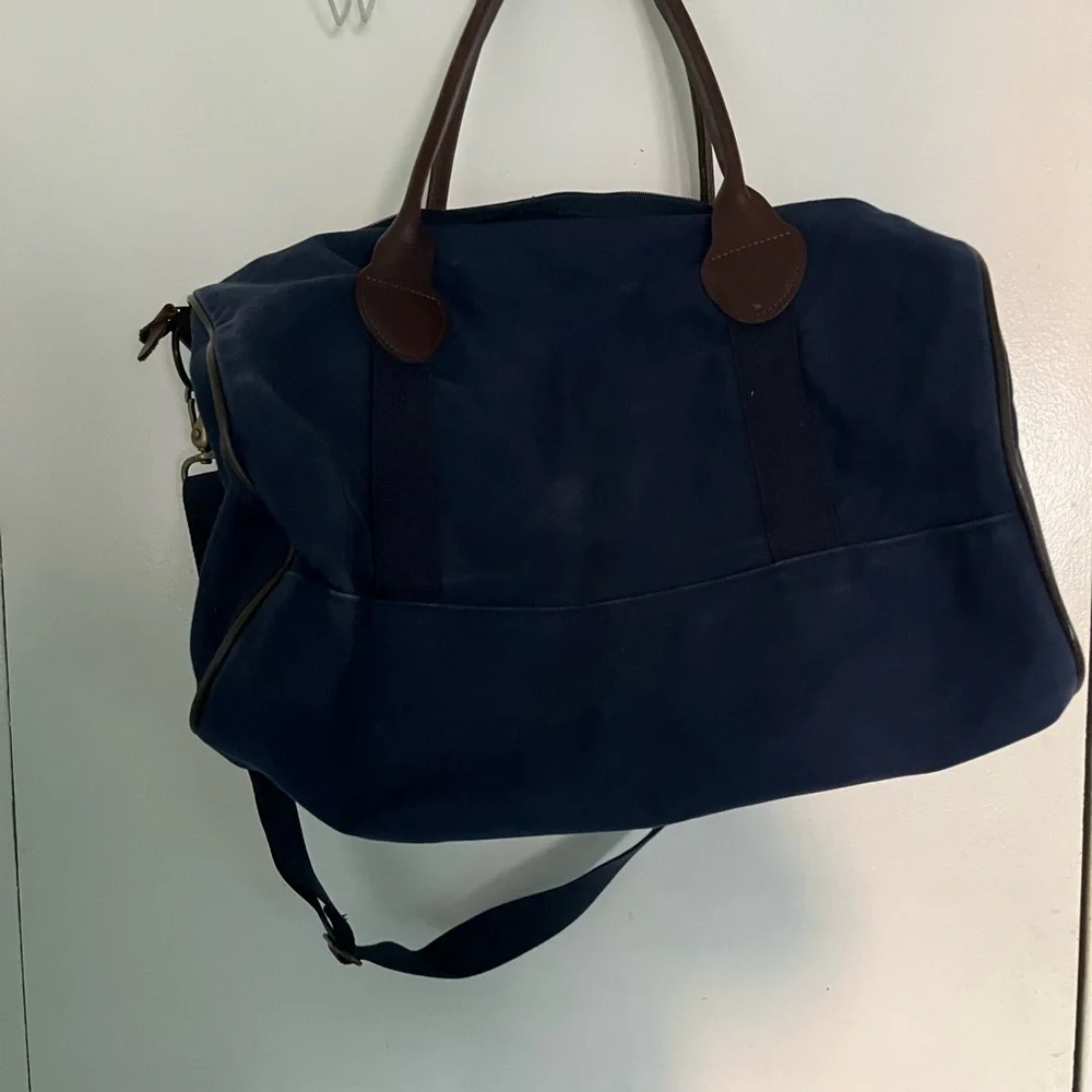 Grosvenor Elegant Blue and Brown Men's Duffel Bag - Picture 13 of 13